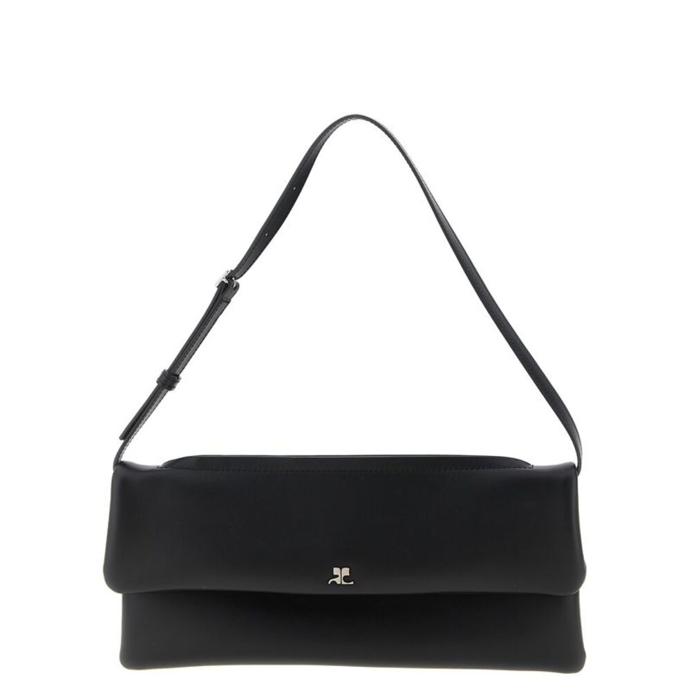 Courrèges Black Cowhide Clutch Women's Bag